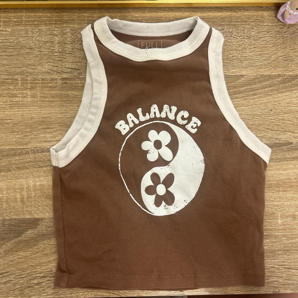 Tillys Balance  Sleeveless Brown Top